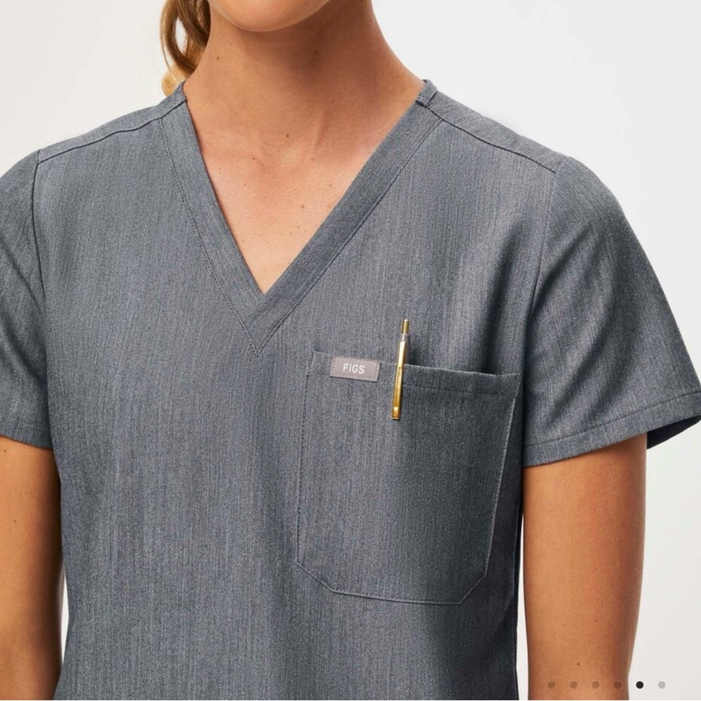 FIGS Grey Scrub Top